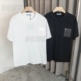 europe size Mens Plus Size t shirts T-Shirt designer tshirt Classic simple basic pocket Triangle cotton black white paris loose Top Tee XS S M XL