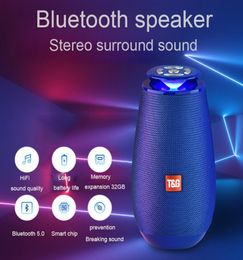 2019 NEW TG Flash LED Lighting Bluetooth Outdoor Speaker Portable Wireless Column bass Loudspeaker Support TF Card FM Radio AUX8559607