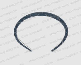 Designer Women Demin Hair Accessories High Quality Letter Hairband Small Slim Little Wrap Blue Black Hoop with Box Girls Party Dat7131860