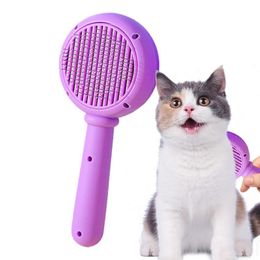 Dog Comb Brush Deshedding Tool Removes Knots And Tangled Hair Pet Grooming Rake And Brushes For Small Medium Large Dogs Cats