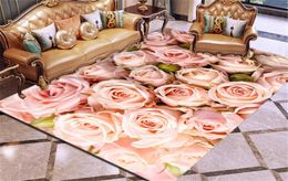 3D Printing Carpet Rose Flower Rug Multicolor Pink Red Wedding Carpet Antislip Living Room Carpet Large Girls Room Mat Home Y200521051422