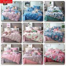 Bedding Sets 2024 3/4 Pcs Soft Comfortable Cotton Bed Linens Adult Kids Child Single Twin Queen Double King Size Duvet Cover