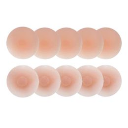Women Silicone Skin Friendly self Adhesive Washable Reusable Breast Sheets Nipple Cover 5 Pairs WACCS-001