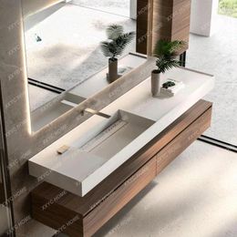 Bathroom Sink Faucets Modern Minimalist Cabinet Combination Wash Basin Pool Table Stone Plate Integrated Solid Wood