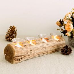 Candle Holders Nordic Creative Holder Wood Large Votive Wooden Candlestick Zen Garden Wedding Flower Stands Candelabro Madera 50KO261