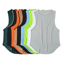 Men Muscle Vests Sleeveless Tank Top Undershirts Bodybuilding Tee Shirts Casual Solid Color Clothing Summer Singlets 240527