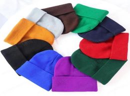 Winter Baby Hat Solid Plain Knit Beanies Thick Knitted Kids Skull Caps Children Ski Hat Warmer Bonnet 24 Colors8142649