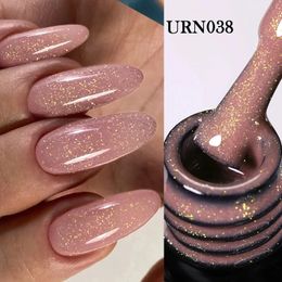 UR SUGAR 75ML Nude Glitter Nail Gel Polish Semi Permanent Soak Off UV LED Varnish Art Manicure Base Top Coat 240528