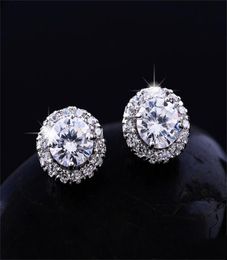 New Arrival Friends 18K White Gold Plated Earings Big Diamond Earrings for Women White Zircon Earrings KKA17701504201
