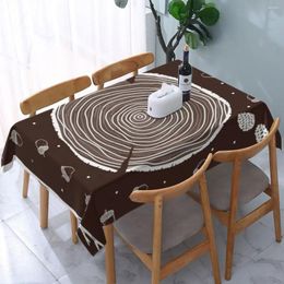 Table Cloth Tree Lover White And Brown Acorns Tablecloth Waterproof Party Home Decoration Rectangular Cover For Dining Mantelpiece