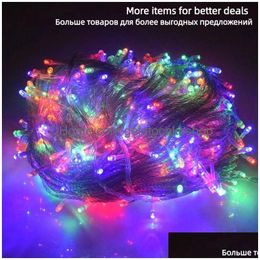 Christmas Decorations Holiday Led Lights Outdoor 100M 50M 30M 20M 10M String Decoration For Party Wedding Garland Drop Delivery Home Dhvgt