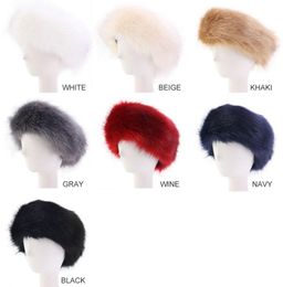 Womens Faux Fur Winter Headband Women Luxurious Fashion Head Wrap Plush Earmuffs Cover Hair Accessories RRA21509211772