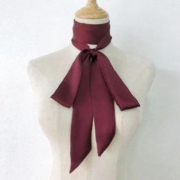 Scarves Cloth Headband Long Silk Scarf Bow Ties Head Satin Accessories Neckerchief Hair Band Spring Summer