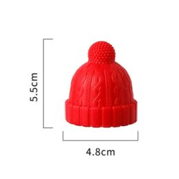 Christmas Hat Shaped Silicone Wine Bottle Stopper Cap Beer Champagne Bottle Plug Sealed Stopper Home Decorative Bar Tools
