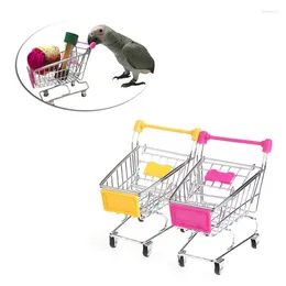 Other Bird Supplies Parrot Toy Mini Desktop Supermarket Cart Shopping Dropship