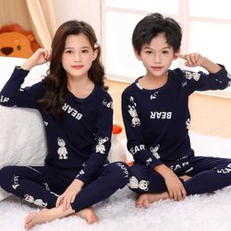Pyjamas Teens Pyjamas Long Sleeve Cotton Pyjamas Big Kids Clothes Sets Children Boys Sleepwear Pyjamas For Girls 6 8 10 12 14 16 Years Y240530