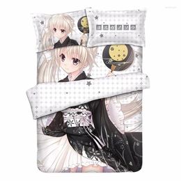 Bedding Sets Japan Anime In Solitude Kasugano Sora Set Bed Duvet Cover With Sheet Pillow Case Bedclothes Twin Full Queen Size