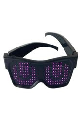 Sunglasses Bluetooth LED Glasses 200 Lamp Beaks Mobile Phone APP Control Support DIY Text PatternSunglasses4052516