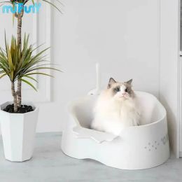 MiFuny Cat Litter Box Fully Enclosed Love strawberry Sandbox Anti Splash Separable Cat Litter Cat Toilet Deodorant Cat Supplies