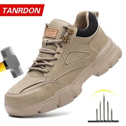 Safety Shoes Men Steel Toe Work Shoes Anti-smash Anti-puncture Indestructible Shoes Protective Boots Industrial Shoes 240531