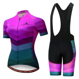 Womens Cycling Jersey Set Summer Ladies Cycling Clothing Girls Bicycle Bib Shorts Bike Clothes MTB Pants Suit Sport Wear 240531