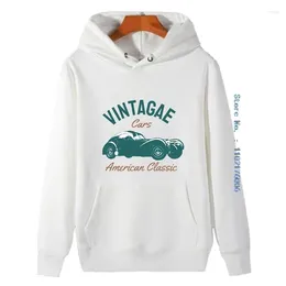 Men's Hoodies American Classic Car Graphic Hooded Sweatshirts Thick Sweater Hoodie Suitable For All Ages Shirt Sportswear