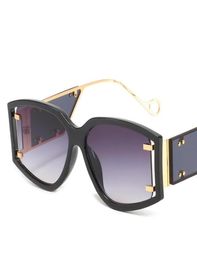Fashion Sunglasses Unixes Women Men Black Personality Rivets Sun Glasses Metal Frame Rectangle Driving Eyewear UV4007555814