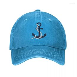Ball Caps Nautical Blue Anchors Men Women Baseball Captain Sailor Distressed Washed Hat Casual Outdoor Activities Snapback Cap