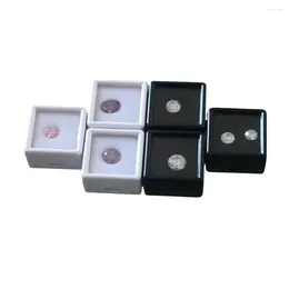 Jewellery Pouches Wholesale Glass Lid Loose Diamond Storage Box Gems Zircon Stone Organiser Gemstone Gift Packaging Container 100Pcs
