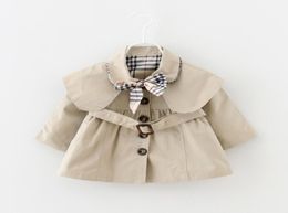 Baby Toddler girls Baby spring lapel Waistband Windbreaker Coat Outerwear Jacket Clothes 636Months4143868