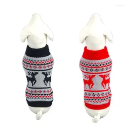 Dog Apparel Winter Cat Clothes Christmas Reindeer Sweater For Dogs Chihuahua York Jumper Clothing Pet Knitwear Pullover