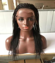 Brasiliens Vigrin Glueless menschliches Haar Perücken mit Babyhaarwellenflechten für schwarze Frauen9059053