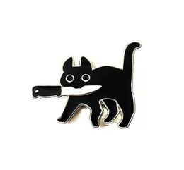 Pins Brooches Cartoon Creative Black Cat Modelling Enamel Pin Lapel Badges Brooch Funny Fashion Jewellery Anime Pins8913153