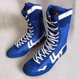 wrestling shoes Boxing shoes Martial Arts Taekwondo Sanda training special high help boxing training shoes 240520
