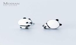 Animal Cute Panda Stud Earrings for Women Girl Kids 925 Sterling Silver Ceramics Jewellery Fashion Bijoux 20120 21070712826511865960