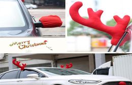 3pcs Set Christmas Reindeer Antlers Car Costume Car Truck Costume Decor Antlers Red Nose Xmas Set Christmas Decorations for Home268208085