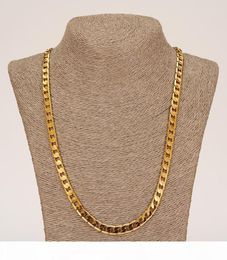 P Classic Cuban Link Chain Necklace Bracelet Set Fine 18k Real Solid Gold Filled Fashion Men Women 039 S Jewellery Accessories Pe4035185