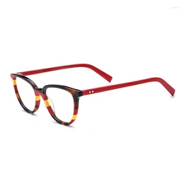 Sunglasses Frames Original Retro Tortoise Vs Red Cat Eyes Glasses Frame For Men And Women Fashional Niche INS Style Acetate