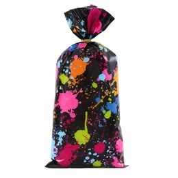 25/50PCS Fluorescent Themed Art Graffiti Candy Bag Gift Packaging Bag Glow Birthday Party Supplies Wedding Baby Shower Gift Bag