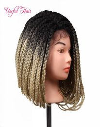 aRRIAAL CHRISTMAS GIFT Synthetic Wigs Lace Front braids Wigs crochet braids ombre hair synthetic wigs for black women braided lace6924844