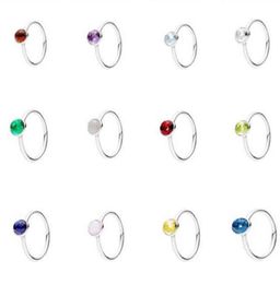 12 months Aesthetic Jewellery Birthstone Crystal Rings for women men couple finger ring sets with logo box constellation birthday gifts 191012SRU6397268