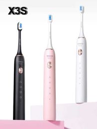 Toothbrush SOOCAS X3S Adult Sonic Electric Intelligent Toothbrush IPX8 Waterproof 180 Day Battery Life Ultrasonic Soft Cloud Toothbrush Head G240529