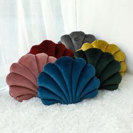 Pillow Light Luxury Scallop Shape Home Textiles Bedroom Solid Colour Shell Sofa Throw Almohadas Para Dormir Cojin