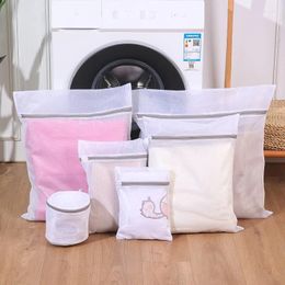 Laundry Bags 6pcs Thickened Mesh Bag Polyester Wash Net Clothing Underwear Case For Washing Machines Bra