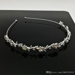 5pcs Silver Plated Crystal Wedding Bridal Headband Tiara Hair Band Lady Fashion 283B