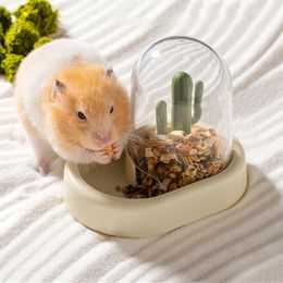 Hamster Food Dispenser Automatic Guinea Pig Feeder Food Bowl Rabbit Feeding Machine Small Animals Supplies Hamster Accessories