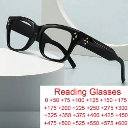 Occhiali da sole marca occhiali da lettura quadrati neri uomini anti -blu leggeri cornici di prescrizione ottiche Rivet Fashion Computer Eyewear Otgwe