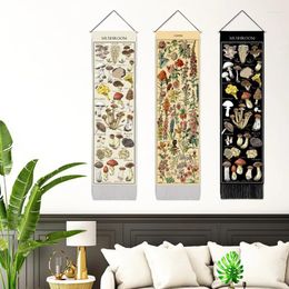 Tapestries Funny Mushroom Hanging Painting Bedroom Background Wall Art Decorative Tapestry Style Home Decor