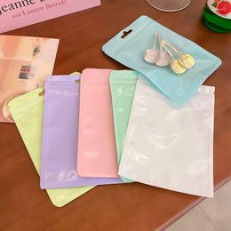 Jewellery Pouches 30pcs/set Macarons Candy Colours Bags For Necklace Earrings Ring Hair Clip Travel Plastic Package Storage Bag