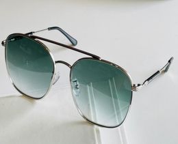 Pilot Sunglasses for Men Silver Frame Green Gradient Lens Men Fashion Sun Glasses uv400 protection Eyewear Summer with box8485681